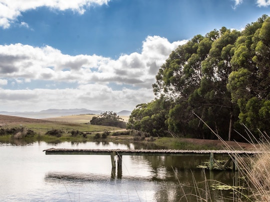 Water and farmland on Rauthin Estate near Stanford